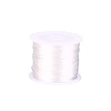 dzt1968 0.8 MM 60 M Stretch Elastic Thread Wearビーズラインコード文字列スプール カラー: ホワイト