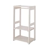 天然木 キッズ ハンガーラック コートハンガー 洋服ハンガー カラー：ホワイト