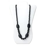 Bumkins Nixi Ellisse Silicone Teething Necklace, Black by Bumkins [並行輸入品]