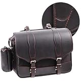 DEGNER (デグナー) ナイロンサドルバッグ PVC (合成皮革)・ナイロン ブラック-レッド 縦33x横42x高さ16cm NB-100