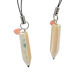 【2個セット】 学業成就 鉛筆 ストラップ 夜光貝 & 黒蝶貝 天然珊瑚付き 黒紐