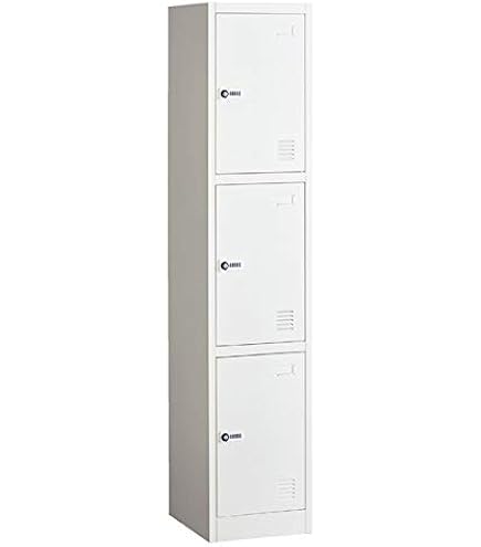 Amazon.co.jp: ロッカー 3人用 鍵付き 1列3段 スチールロッカー