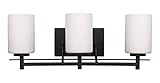 Carlton、ivl363 a03orb、3 Lt Vanity、フラットオパールガラス、100 WタイプA、21 in。w x 8