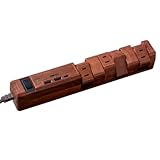 Fargo TAPKING 電源タップ USB 3.4A Type-A 2ポート クルッと回転 (ダークウッド, TYPE-C付き AC12個口)