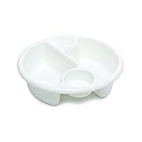 共同円形Top'N'Tailウォッシュボウル。白 (Neat Nursery) (x 2) - The Neat Nursery Co Circular Top'n'Tail Wash Bowl. W
