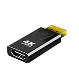 ALLVD DisplayPort to HDMI 変換アダプタ 4K@30Hz 4 K 金メッキディスプレイポートプラグアンドプレイ 音声ビデオ同期伝送 互換テレビ、ノートパソコン、プロジェクタ、ディスプレイなどのデバイス （オス→メス）
