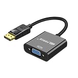 日本の中小企業 DisplayPort to VGA 変換アダプタ 1920×1080 フルHD 単方向 金メッキ 中継 データ転送1080P 変換ケーブル DPオス から VGAメス PC ノートPC モニター dp2vga