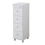 日本製 すき間ワゴン 幅25×奥行29cm ホワイト