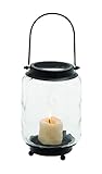 Benzara Wonderful Styled Metal Glass Lantern [並行輸入品]