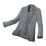 [22 Wear] メンズ ジャケット 夏 サマージャケット ビジネス スーツジャケット UVカット 涼し テーラードジャケット カジュアル 接触冷感 ストレッチ 2つボタン 細身 アウター (グレー XL)