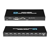 3x3 ビデオ壁のコントローラー、4K HDMI DVI の入力 1080P 3x3 2x3 2x4 4x2 1x4 TV の壁のコントローラー プロセッサ 9 スクリーン スプライシング スプライサー ボックス