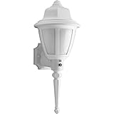Progress Lighting P5748-30EB 1-Light Energy Star Wall Lantern with White Acrylic Globe and Photocell