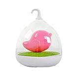 ソニーmdr7506 ( TM )ポータブルクリエイティブ鳥ケージインテリジェントな音声センサーLEDナイトライトランプ(ピンク)