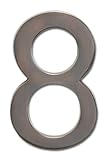 Architectural Mailboxes 3585DC-8 Solid Cast Brass 5 in. Dark Aged Copper Floating House Number 8