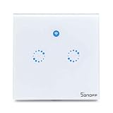 【LORIA・JP品】Sonoff APPリモートコントロール WiFi電灯スイッチ 智能家用 スマート壁スイッチ タッチパネルスイッチ T1 UK 2C