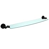 Allied Brass DT-33/24-BKM 24 x 5 Glass Shelf Matte Black by Allied Brass