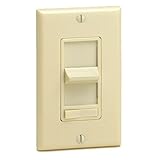 Leviton r13 – 06633-plaデコラ3ウェイSlide Dimmer Withプリセット、ライト付きパッドオプション、アーモンド