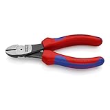 KNIPEX クニペックス 強力型斜ニッパー 硬線用 全長140mm コンフォートハンドル 黒防錆コート 7402-140