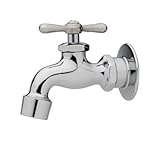 Homewerks 3210-160-CH-B-Z Single Handle Wall-Mount Faucet with Aerator and Flange, Chrome [並行輸入品]