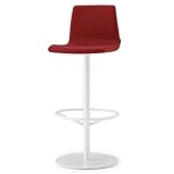 イトーキ ハイスツール FT 座面固定タイプ 脚：W9 ホワイトW×張地：M5 ラズベリーレッド KFT-110GB-W9M5