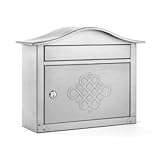 Architectural Mailboxes 2550SNE Peninsula Locking Wall Mount Mailbox with Eternity Embossing, Satin 