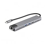 USB-C ハブ 8in1 【希少 データ転送用Type-C / 4K HDMI/安定 有線LAN/PD 87W】 ドッキングステーション USB3.0 x2 SD/MicroSD MacBook Pro/Air iPad Pro Surface Windows 他対応 (スペースグレイ)