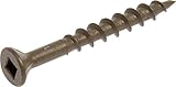 ヒルマングループの48274 9 x 2 – 1 / 2インチフラットヘッド正方形ドライブデッキねじ、ブラウン、350-pack 48274