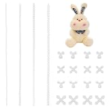 OLYCRAFT 4セット トイスケルトンパーツ ぬいぐるみ 骨組み 組み立て必要 コネクター ドールメーキングアクセサリー ドール制作用小物 DIYぬいぐるみ ポージング固定 ハンドメイド 手芸 パーツ
