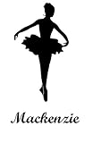 バレリーナMackenzie名Letters Childrens部屋ビニール壁アートステッカーデカール