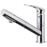 カクダイ シングルレバー引出し混合栓 (分水孔つき) 118-221