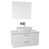 Iotti an726 Auroraダブル容器シンク浴室洗面化粧台壁マウントミラー付き含ま 38" Iotti AN726 1