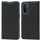 OPPO A54 5G OPG02 ケース OPPO A54 5G 手帳型 OPPO A54 5G ケースOPPO A54 5G 手帳型 ケース OPPO A54 5G OPG02 携帯 カバー Cavor 柔らかい材質 クラシックPUレザーケース スリムフォリオブックカバー クレジットカードスロット付き ノートブック型スタンドホルダー マグネット閉鎖 OPPO A54 5G カバー 財布型 内蔵磁気 横置きスタンド 機能 軽量超薄型　耐摩擦【選べる４色】- ブラック