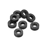 PATIKIL M3 ゴム製平ワッシャー 8個パック 3 mm 内径 8mm 外径 3 mm 厚シーリングスペーサーガスケットリング 蛇口パイプ水ホースファスナーボルト用 黒