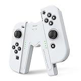 Switch Joycon 充電グリップ Nintendo Switch & OLED モデル対応 V 型 ジョイコン コントローラー充電器 インジケーター付き (White)