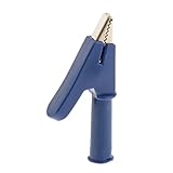 Dovewill 　10mm　銅製　ワニ口クリップ　プラグサポート　スタッカブル　バナナプラグコネクタ　4色選べる - ブルー