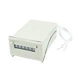 uxcell　電磁体カウンター　数取器　ロック　グレー　DC24V 50/60Hz 6デジタル 2ワイヤ