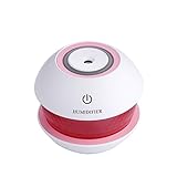 VORCOOL USBミニ加湿器クールミストエッセンシャルオイルディフューザー空気清浄機加湿器（色替えLED）家庭用、オフィス用、車用、ヨガ用超静音、ポータブルソリューション150ml（ピンク）