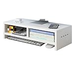 [lalarimi]モニタースタンド 机上台 モニター台 USB充電・PE-Cポート搭載 引き出し付き スマホホルダー 耐荷重25kg データ転送可能 PC・タブレット用