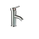 Aquafaucet Monoblockシンク蛇口ミキサータップ洗面所洗面化粧台つや消しニッケル 9054N