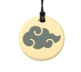 Stimtastic Chewable Silicone 2-Tone Cloud Pendant Nontoxic BPA and Phthalate Free, Buff/Grey [並行輸入品]