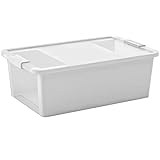 スタッキング収納箱 Bi BOX M ホワイト Bi Box M WH ホワイト 幅55x奥行35x