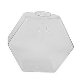 【ノーブランド品】六角形ガラス花瓶-小サイズ