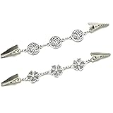 カーディガン セーター ブラウス ピン ショール ブローチ クリップ シャツ襟 レトロ アヒルクリップ スカーフ 留め具 チャーム ブローチ アクセサリー 女性 2個