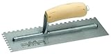 MARSHALLTOWN The Premier Line 703S Notched Trowel SQ with Curved Wood Handle [並行輸入品]