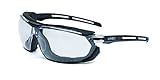 UVEX by Honeywell S4040 Tirade Sealed Safety Eyewear with Black Frame, Clear Lens and Uvextra Anti-F