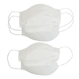 uxcell 3枚　ホワイト　マウス　 フェイス　シールド　マスク　不織布　カタン　マッフ　弾性ストラップ