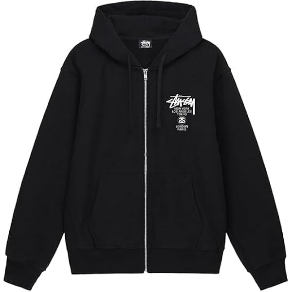 Amazon.co.jp: [ステューシー] WORLD TOUR ZIP HOOD ジップ
