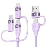 充電ケーブル 100WPD対応 急速充電 2M ノートパソコン対応 高速データ転送 Type C to Type C USB C to USB A 変換アダプタ タイプC/マイクロ 一本多役 3in1 多機能充電コード 高耐久ナイロン編み 多機種対応 (ピンク)