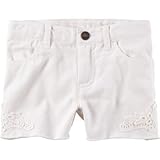 Carter's(カーターズ) レーストリムツイルショーツ ホワイト ボトムスショートパンツ 8歳【並行輸入】