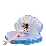 XVVX浮き輪、ポンツーン、シェル、プール、パドリング、スイミングセンター、スイミングベッド、海水浴、水泳、子供用、大人用、強浮力、背もたれ付き浮き輪 (140*90)